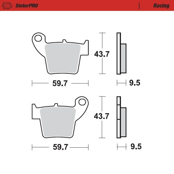 remblokken achteraan Honda CR CRF