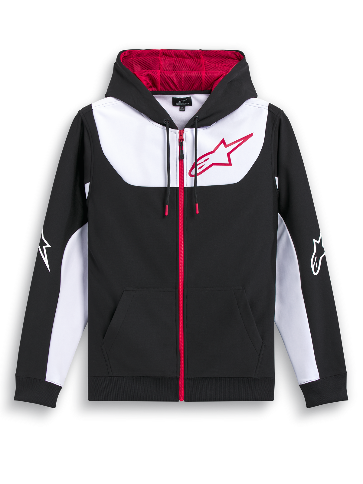 Alpinestars Session v3 Fleece Hoodie Zwart, wit en rood, productfoto 6