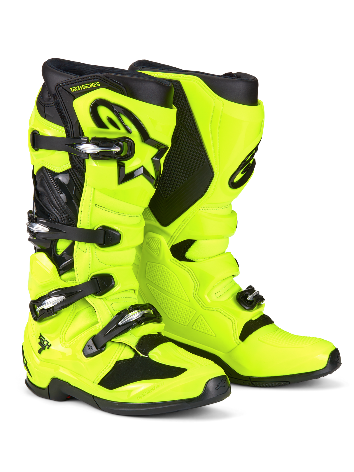 Crosslaarzen Tech 7 Fluo geel / Zwart 2025