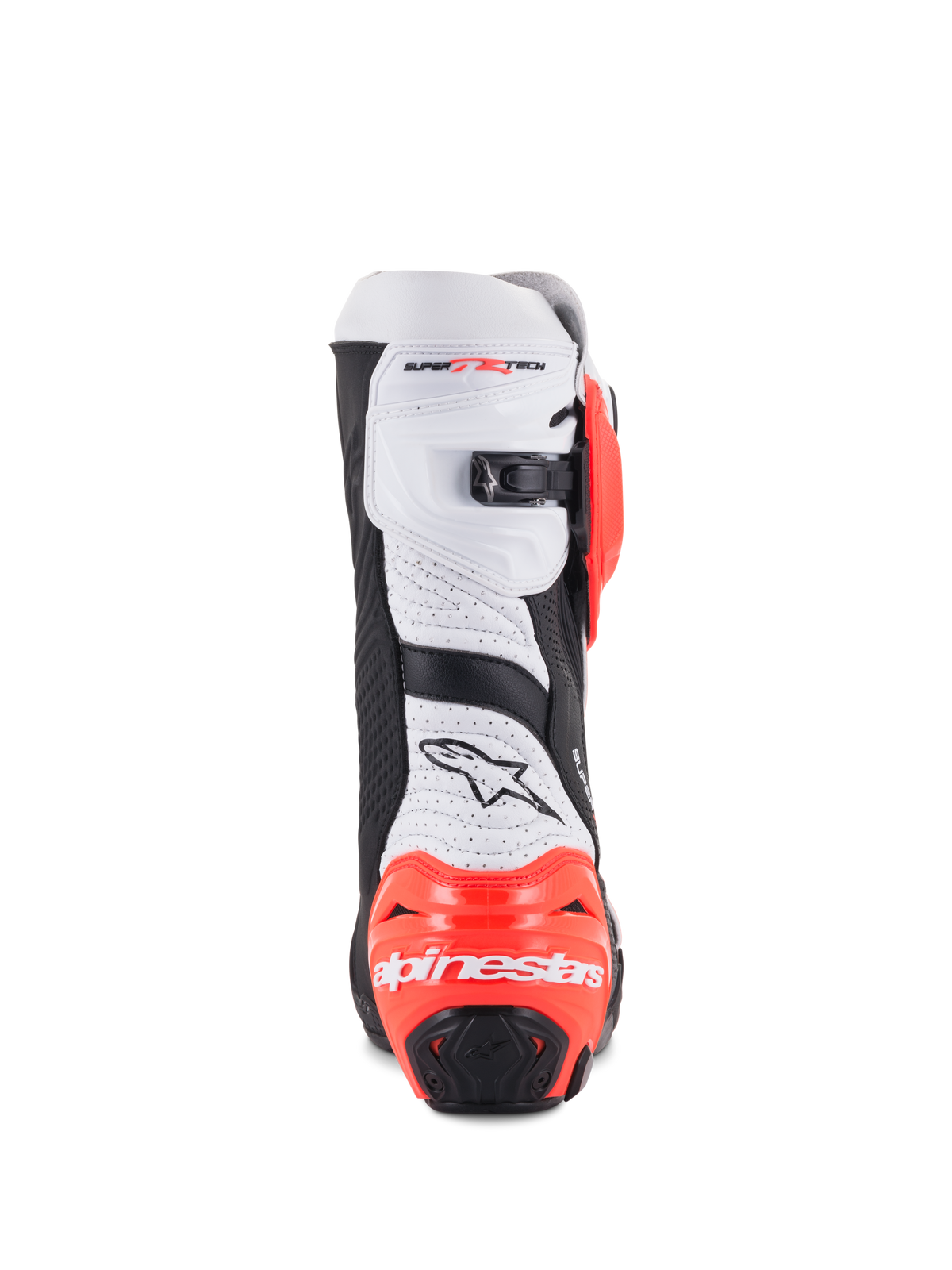 Alpinestars Supertech R Vented v2 Motorlaarzen Zwart, wit en fluorood, productfoto 5