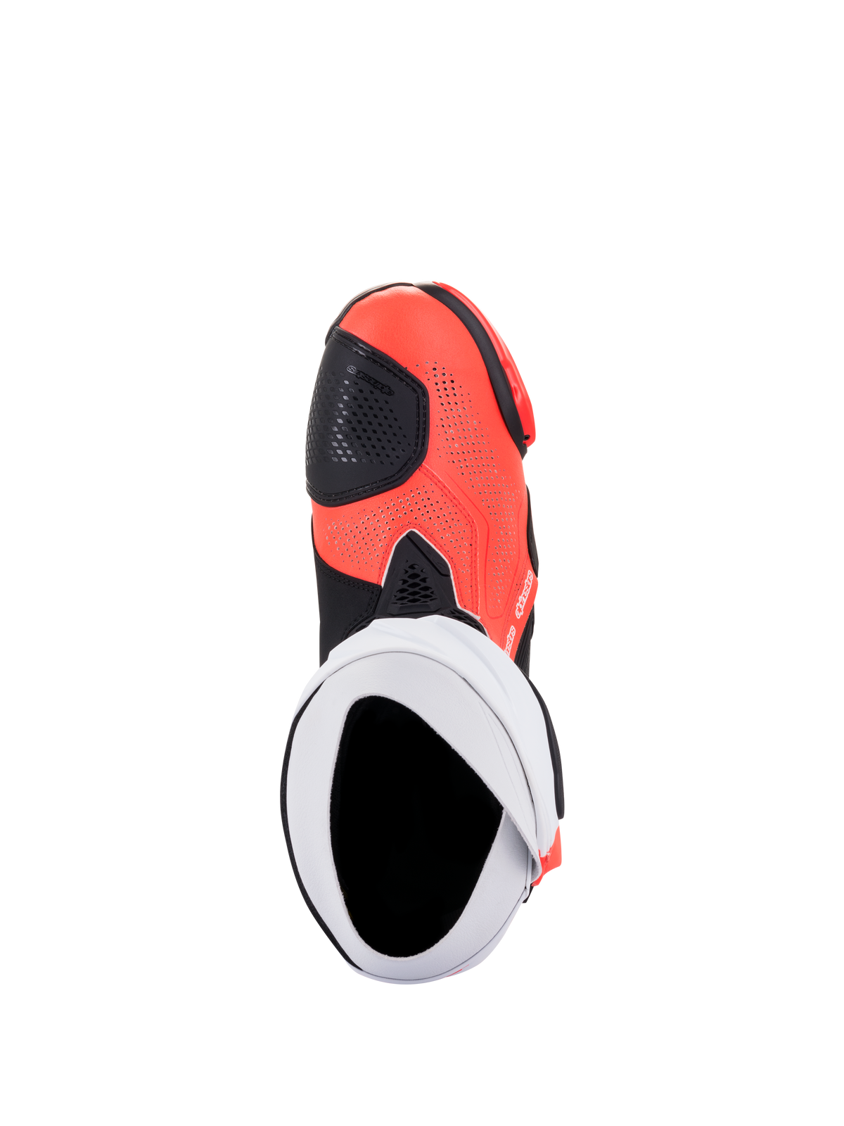 Alpinestars Supertech R Vented v2 Motorlaarzen Zwart, wit en fluorood, productfoto 6