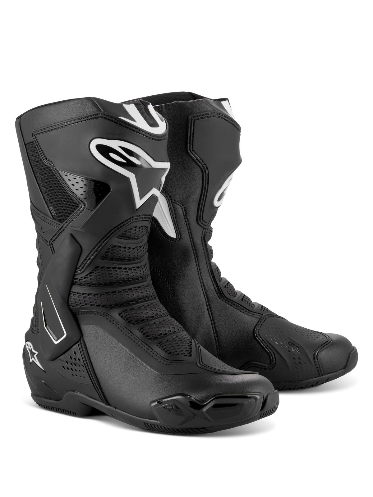 Alpinestars SMX-6 v3 Motorlaarzen Zwart en wit, vooraanzicht