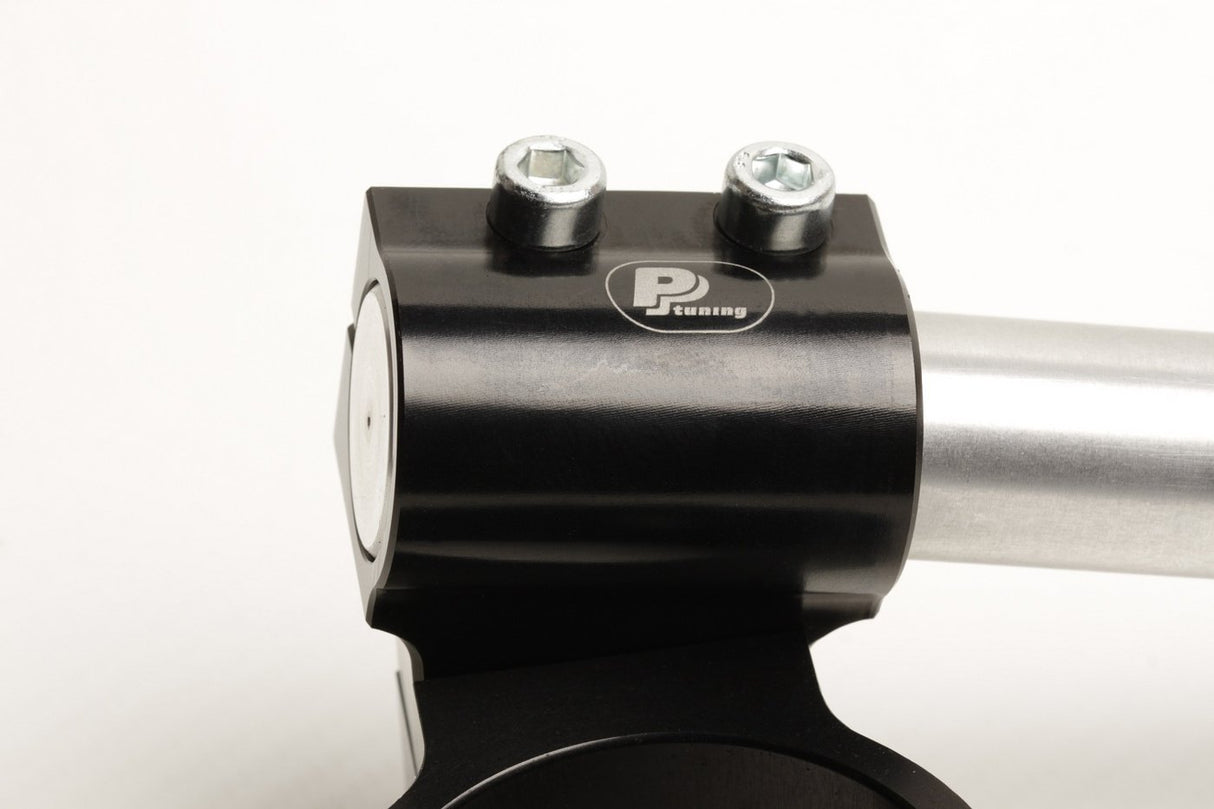 Clip-Ons Handlebars 43mm Type Verhoogd 28mm Verstelbaar Zwart Geanodiseerd