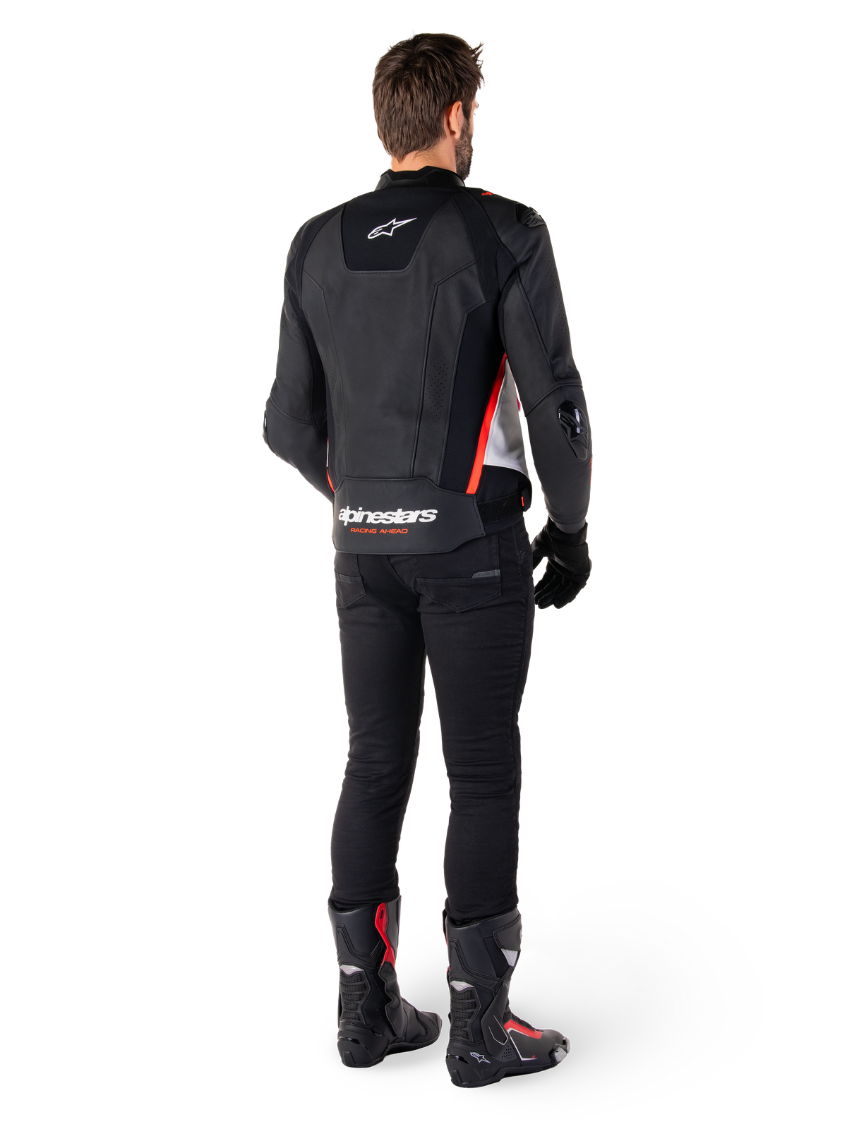 Alpinestars Missile v3 Motorjas Zwart, wit en fluorood, productfoto 6