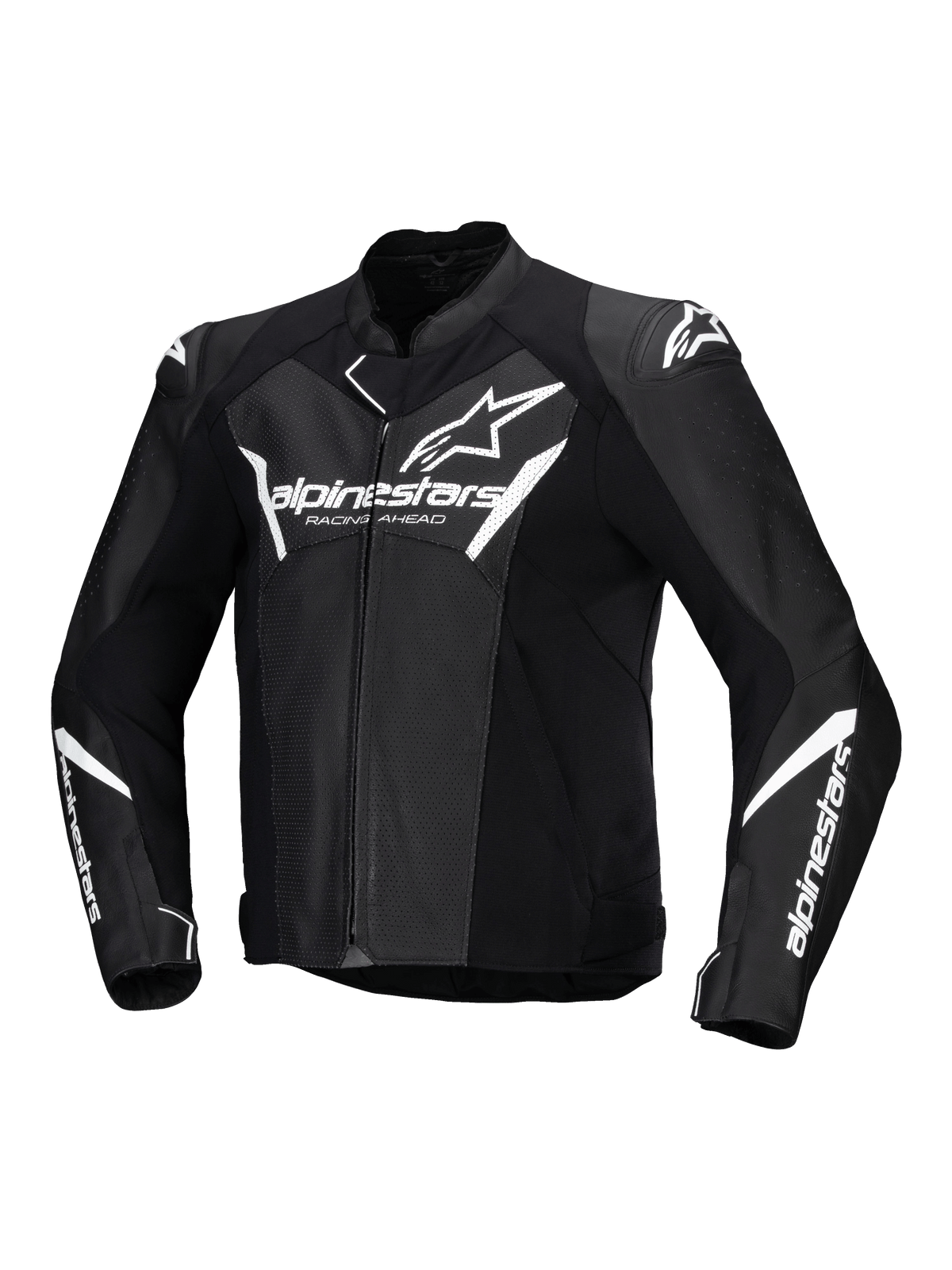 Alpinestars Faster v3 Airflow Motorjas Zwart en wit, vooraanzicht