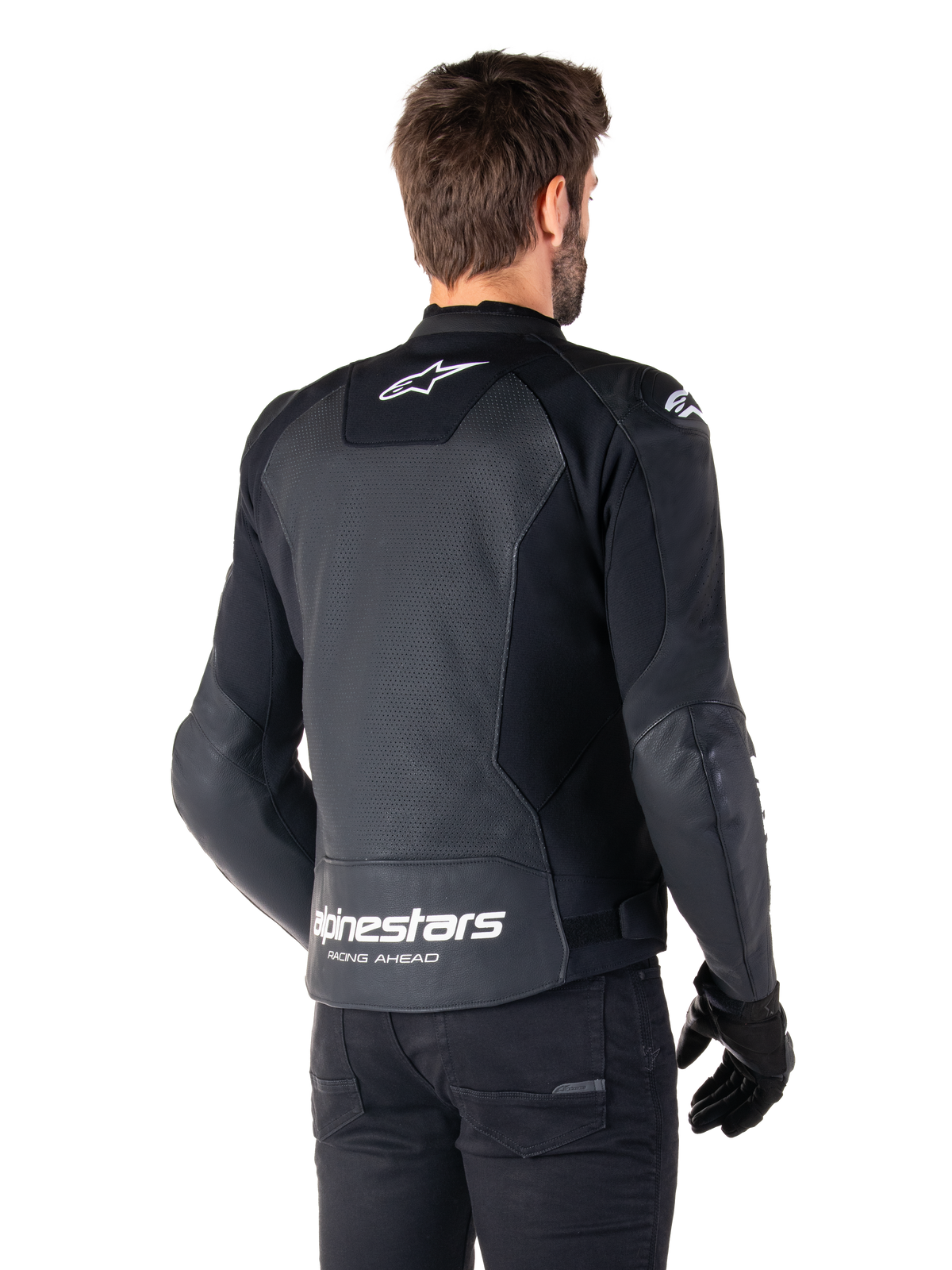 Alpinestars Faster v3 Airflow Motorjas Zwart en wit, productfoto 3