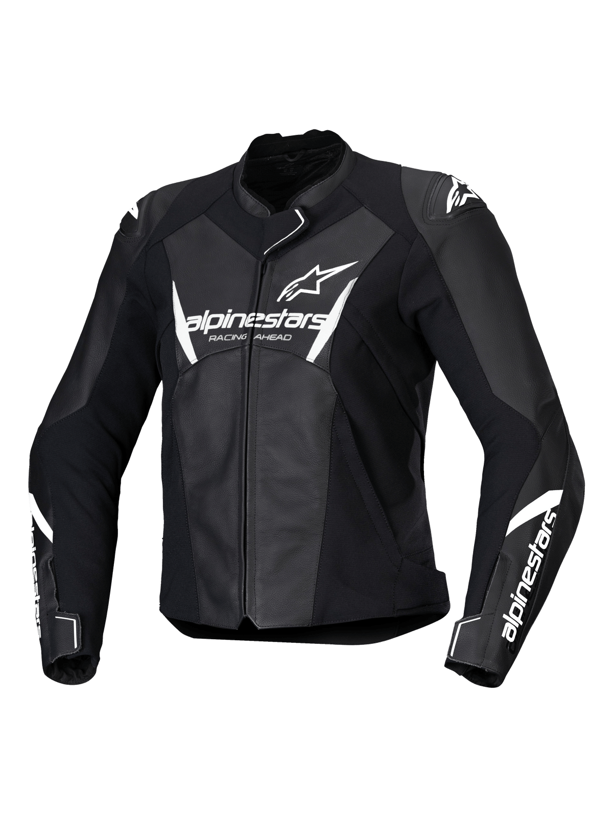 Alpinestars Faster v3 Motorjas Dames Zwart en wit, vooraanzicht