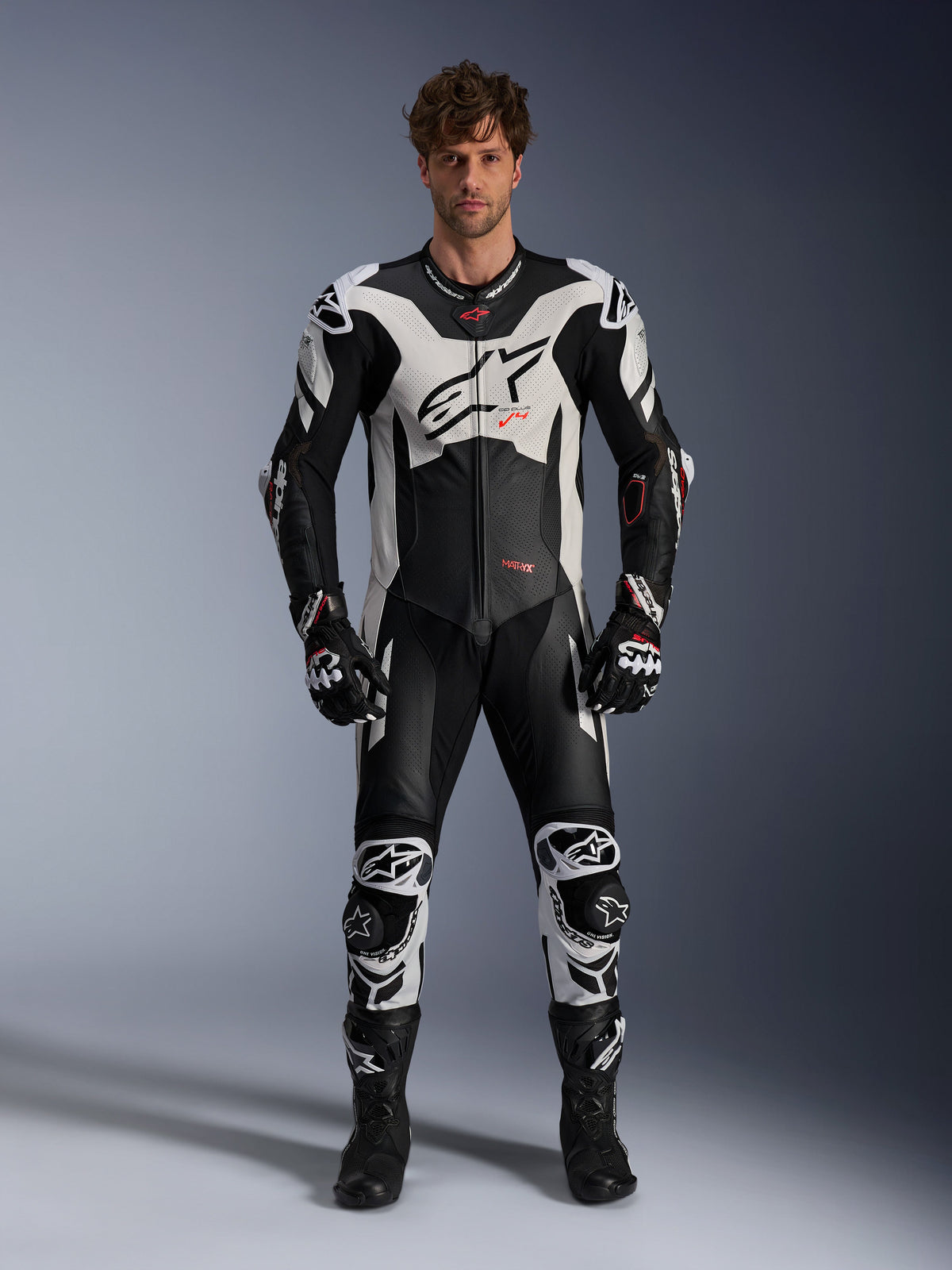 Alpinestars GP Plus v4 Sprint Motorpak Zwart en wit, productfoto 1