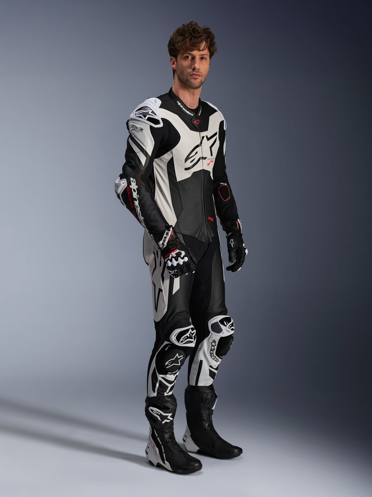 Alpinestars GP Plus v4 Sprint Motorpak Zwart en wit, productfoto 2
