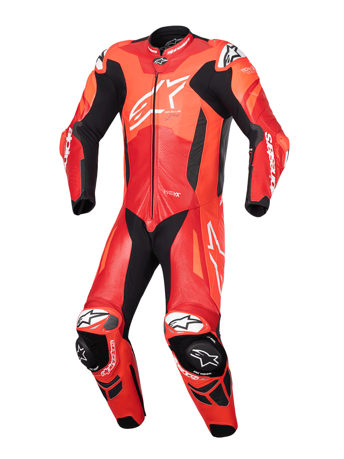 Alpinestars GP Plus v4 Sprint Motorpak Fluorood, vooraanzicht
