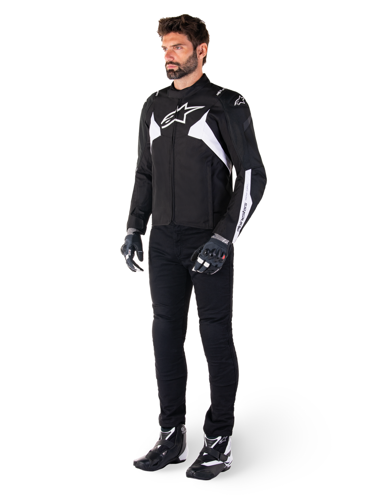 Alpinestars T-Jaws v4 Waterproof Motorjas Zwart en wit, productfoto 5