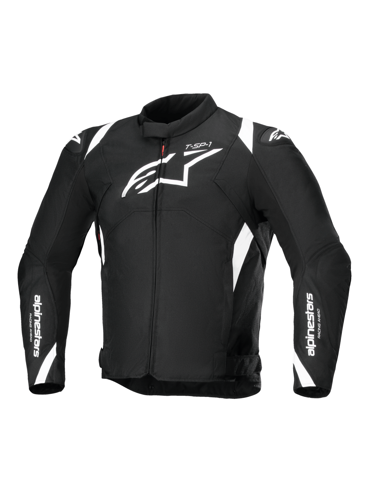 Alpinestars T-SP 1 v2 Waterproof Motorjas Zwart en wit, vooraanzicht