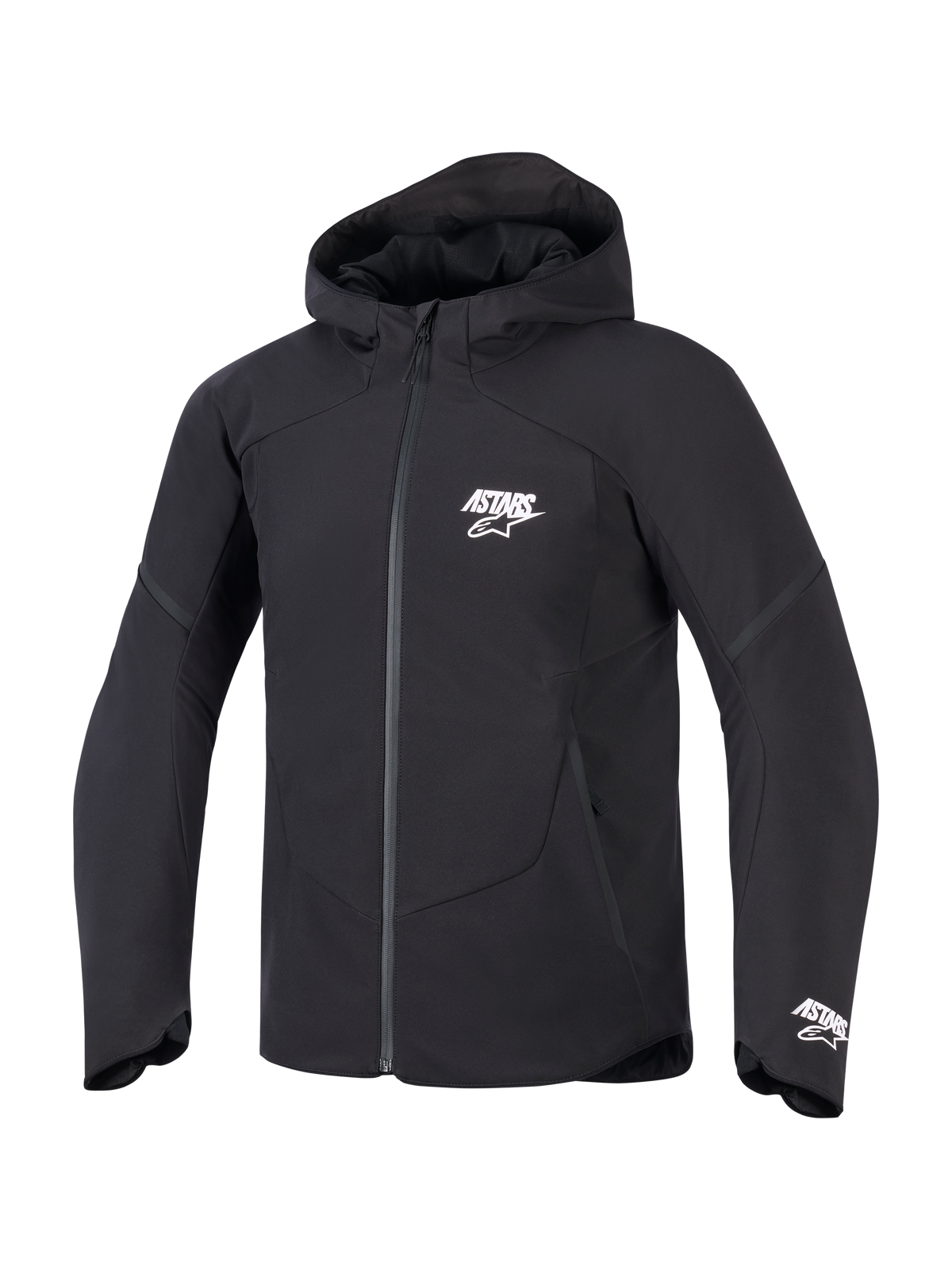 Alpinestars Aeroshell Waterproof Motorjas Zwart, vooraanzicht 2