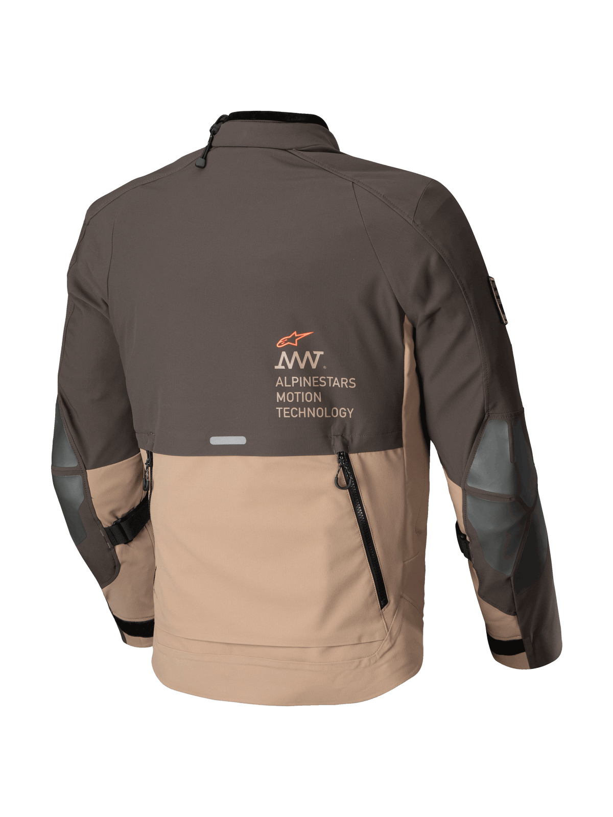 Alpinestars AMT-8 Strech Drystar XF Motorjas Bruin, achteraanzicht