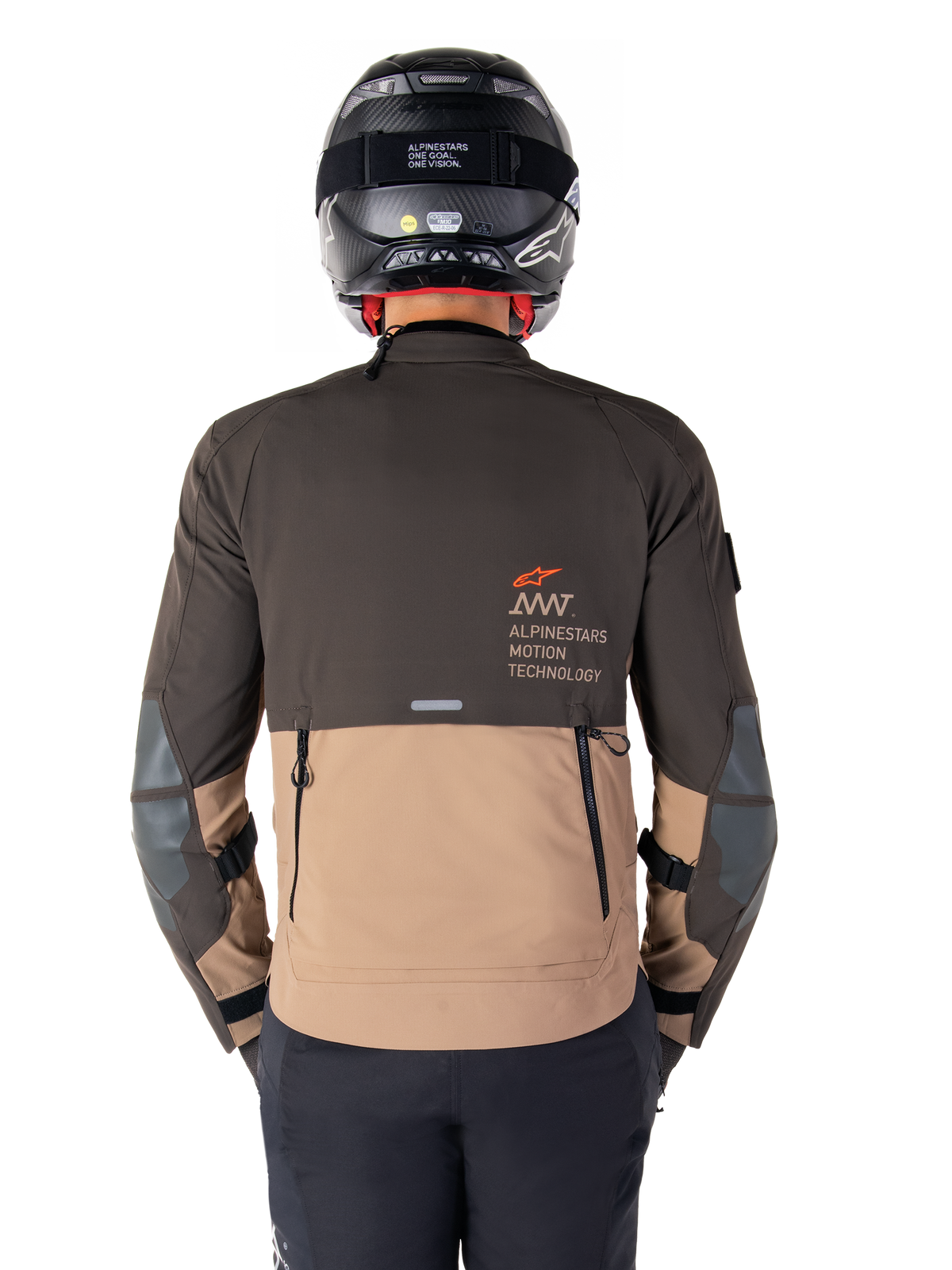 Alpinestars AMT-8 Strech Drystar XF Motorjas Bruin, productfoto 2