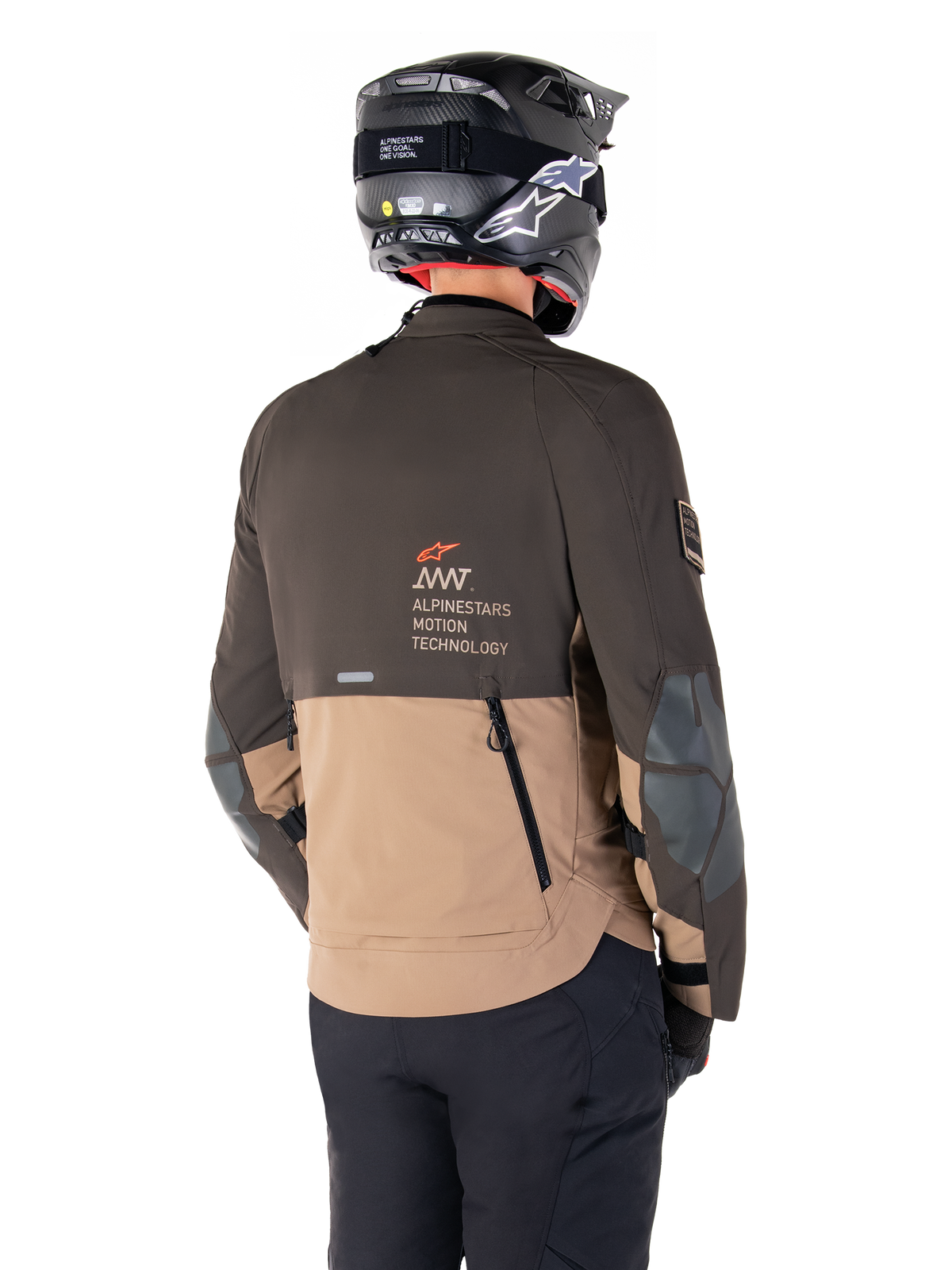Alpinestars AMT-8 Strech Drystar XF Motorjas Bruin, productfoto 3