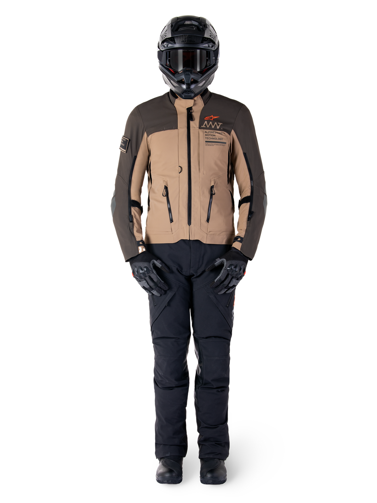 Alpinestars AMT-8 Strech Drystar XF Motorjas Bruin, productfoto 7