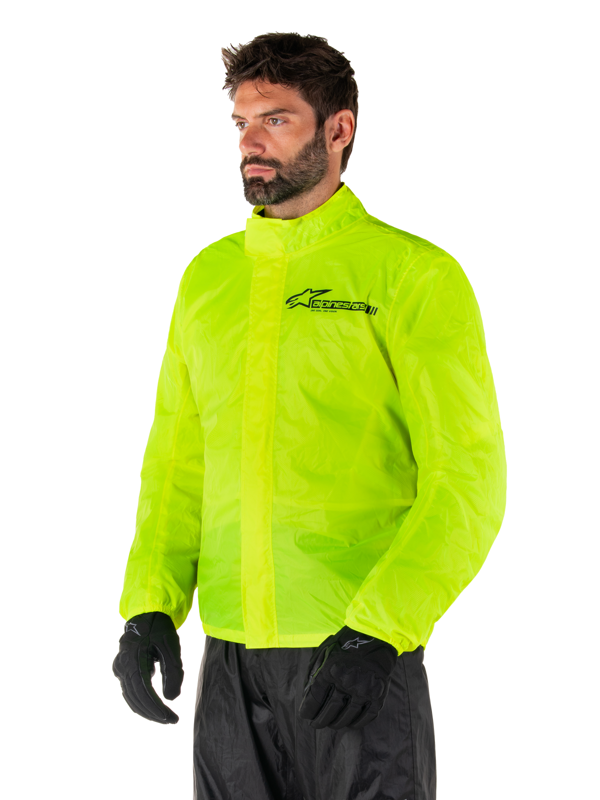 Alpinestars Hurricane Rain v2 Regenjas Fluogeel, productfoto 3