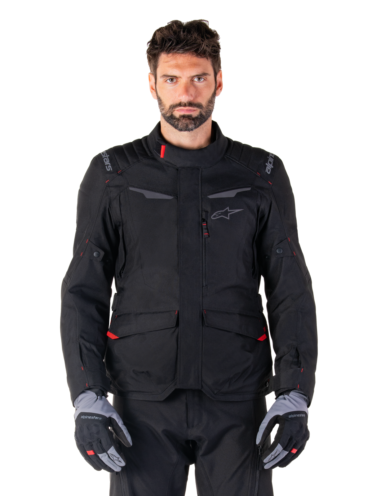 Alpinestars ST-1 Waterproof Motorjas Zwart, productfoto 1