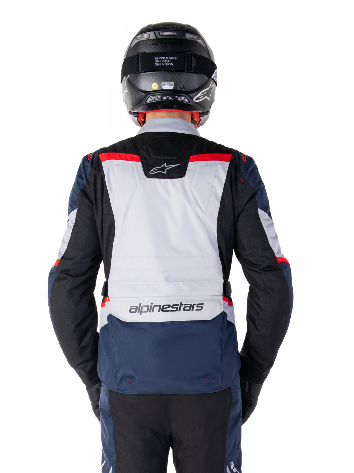 Alpinestars ST-1 Waterproof Motorjas Blauw, zwart en rood, productfoto 4