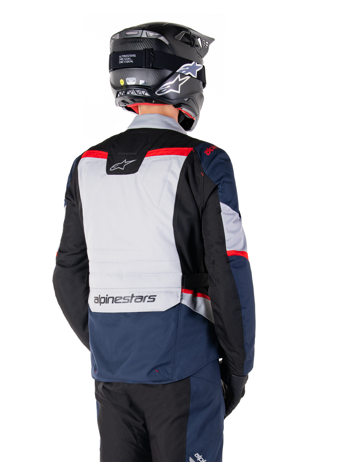Alpinestars ST-1 Waterproof Motorjas Blauw, zwart en rood, productfoto 2