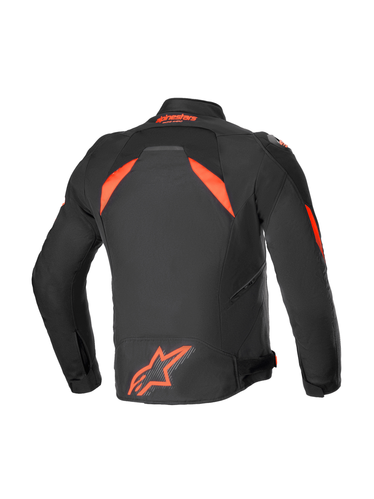 Alpinestars T-GP R v3 Drystar Motorjas Zwart, fluorood en wit, achteraanzicht