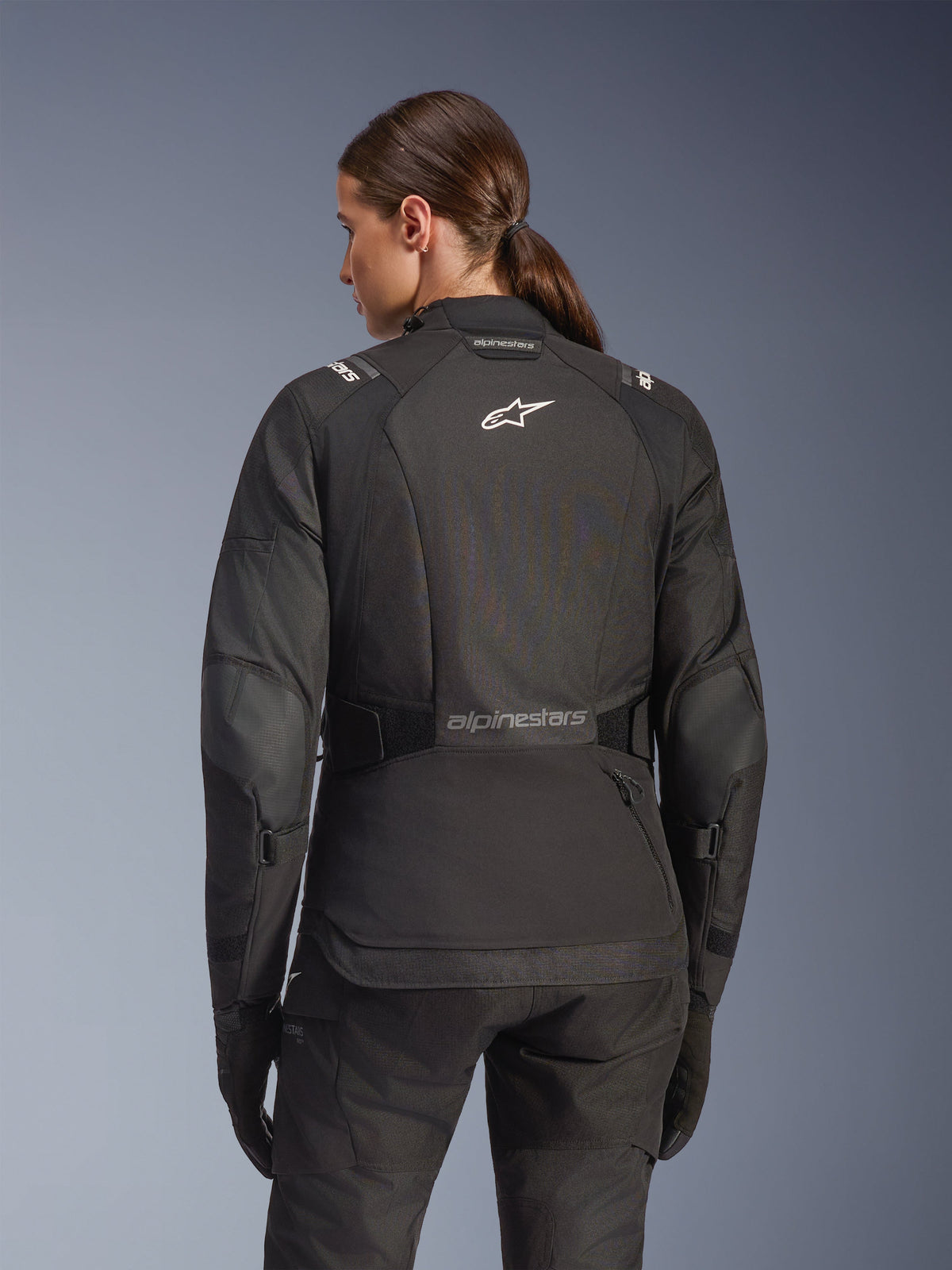 Alpinestars Andes v4 Drystar Motorjas Dames Zwart, achteraanzicht