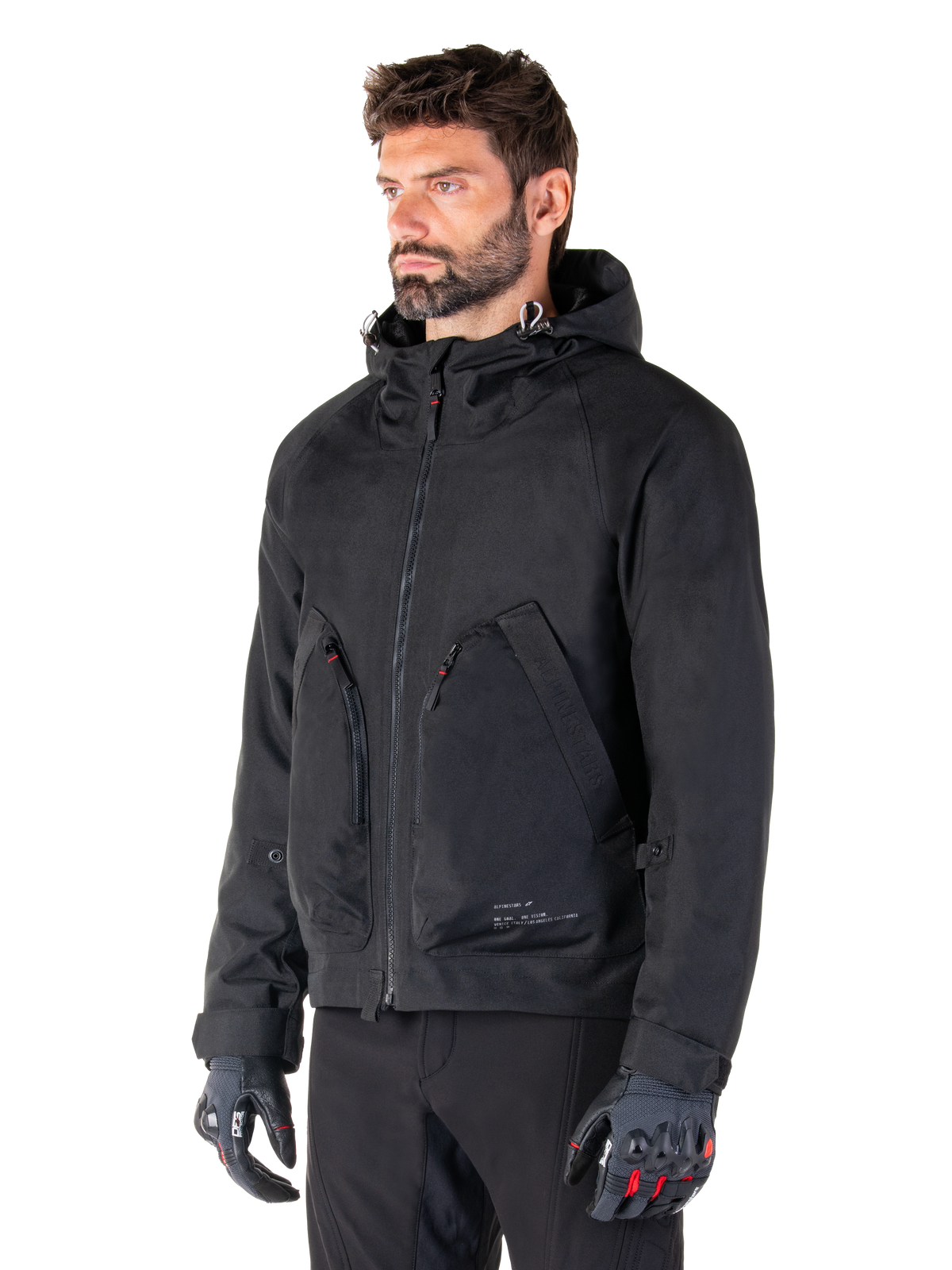 Alpinestars Morush Waterproof Motorjas Zwart, productfoto 3