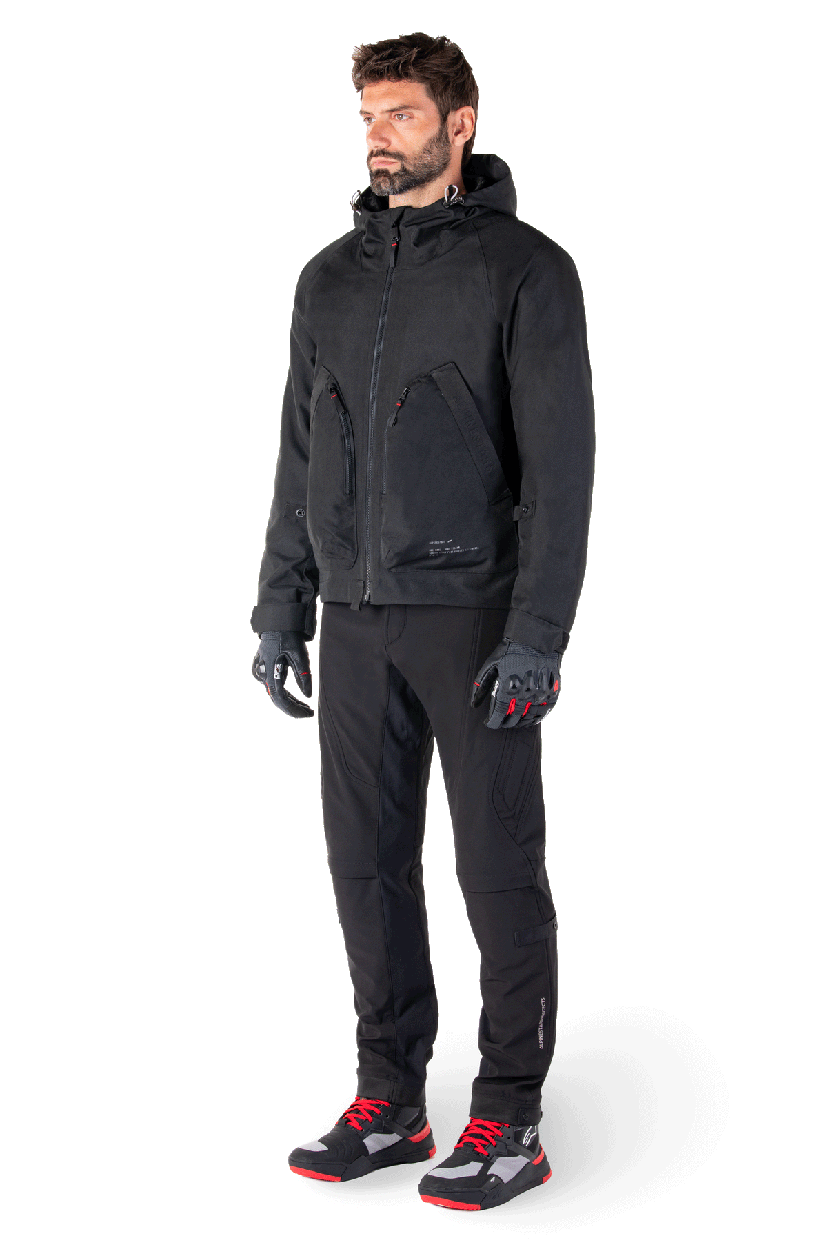 Alpinestars Morush Waterproof Motorjas Zwart, productfoto 7