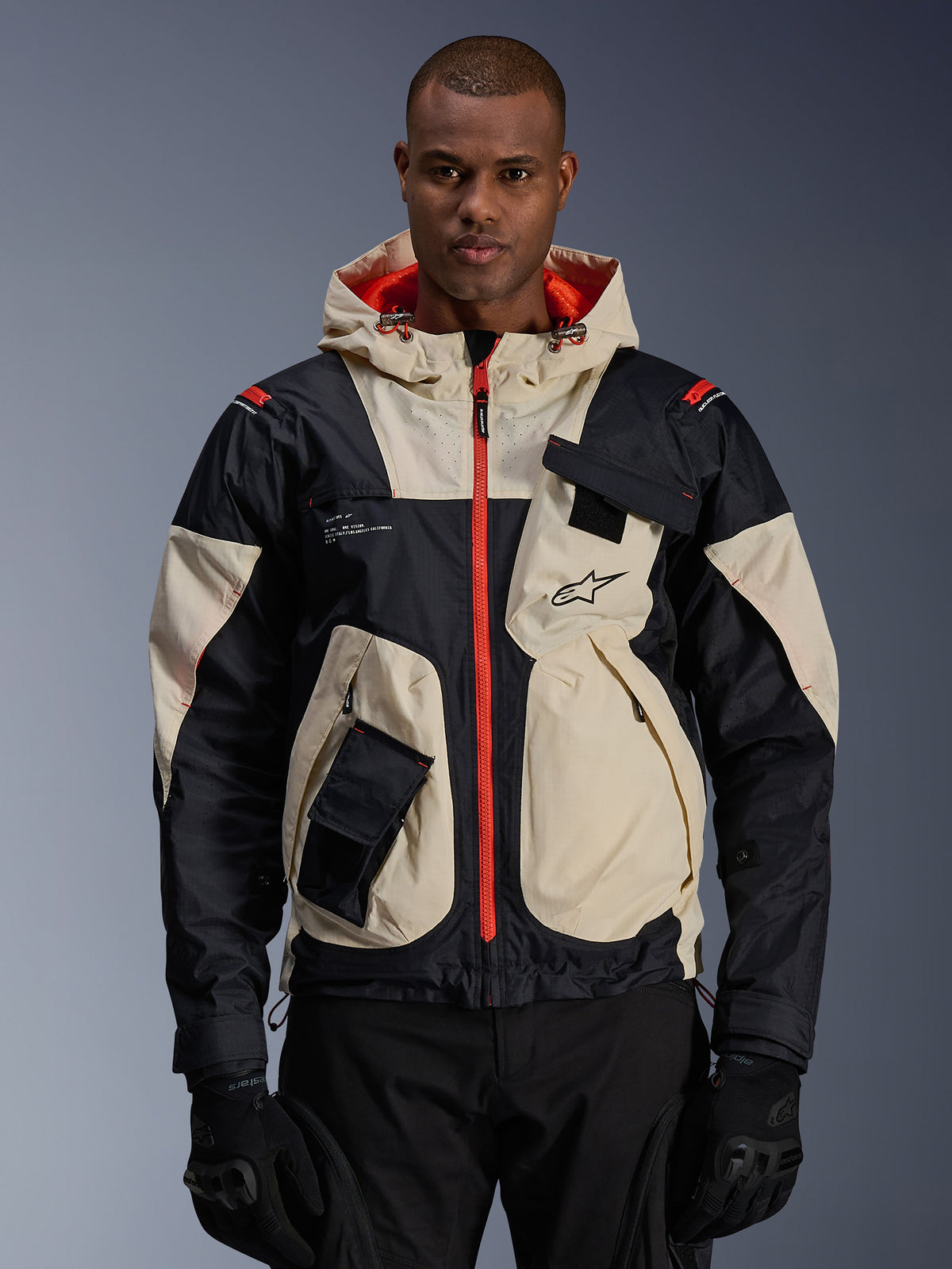 Alpinestars Mogress Air Motorjas Zwart en beige, productfoto 1
