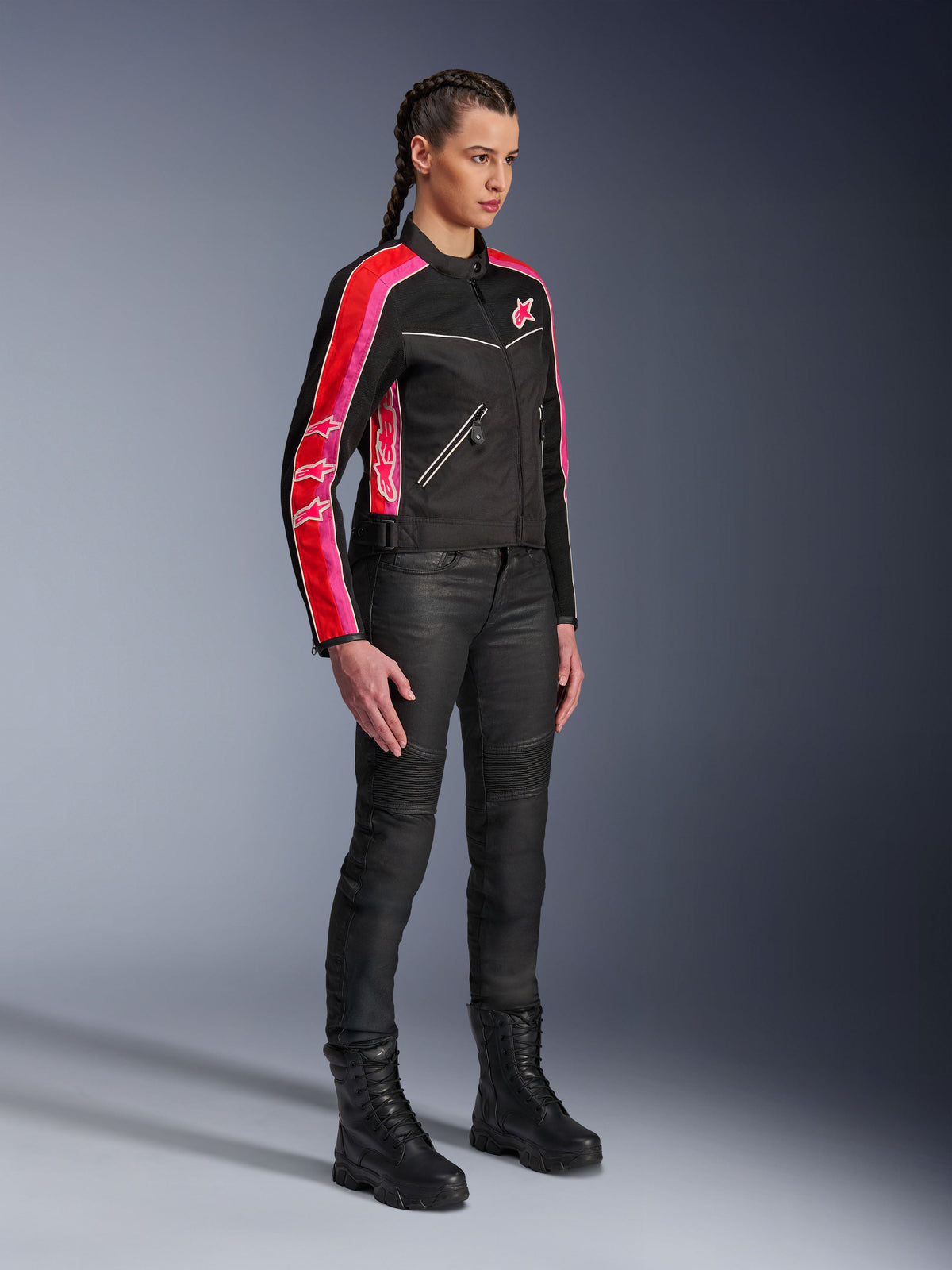 Alpinestars T-Dyno Air Motorjas Dames Zwart en rood, productfoto 3