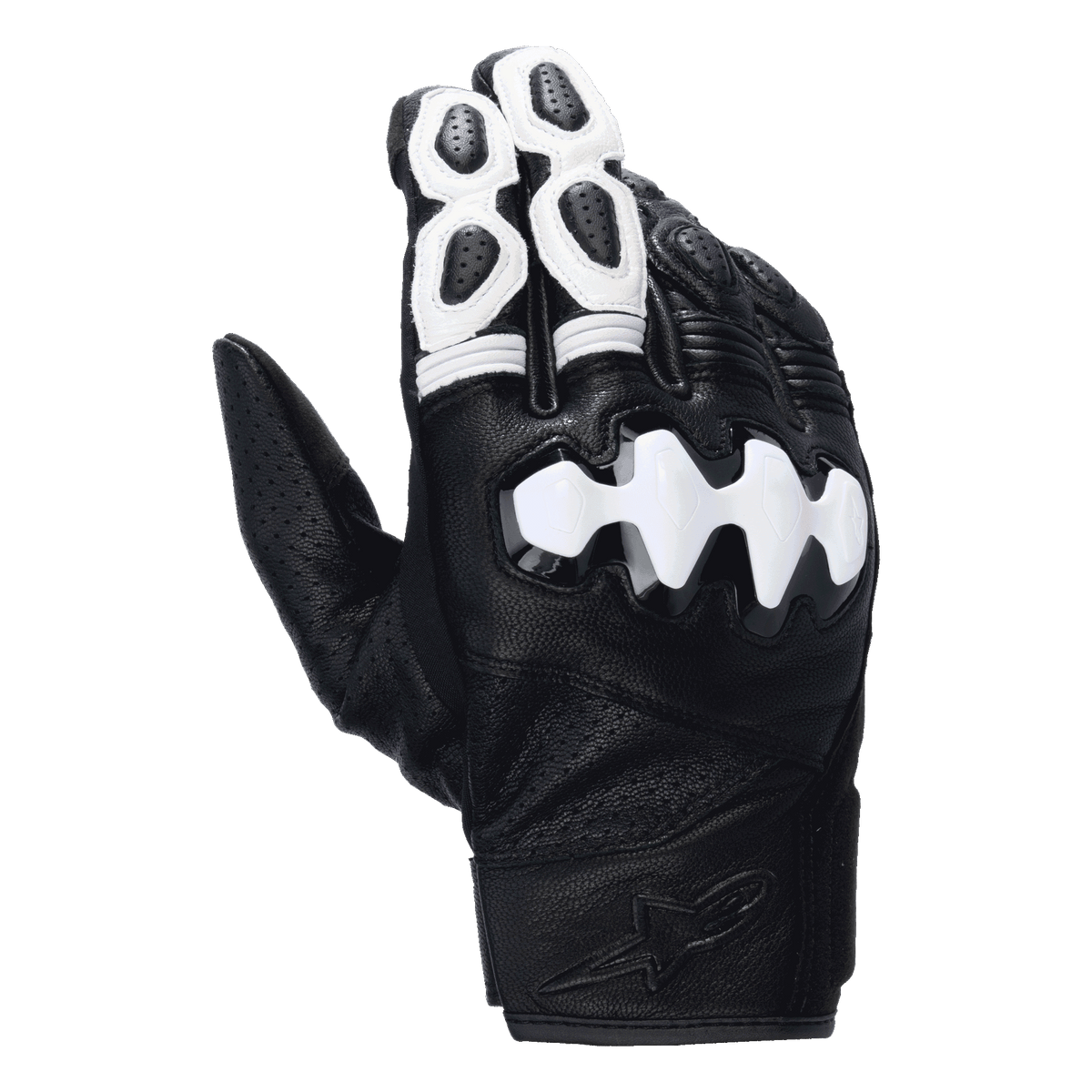 Alpinestars Celer v3 Motorhandschoenen Zwart en wit, vooraanzicht
