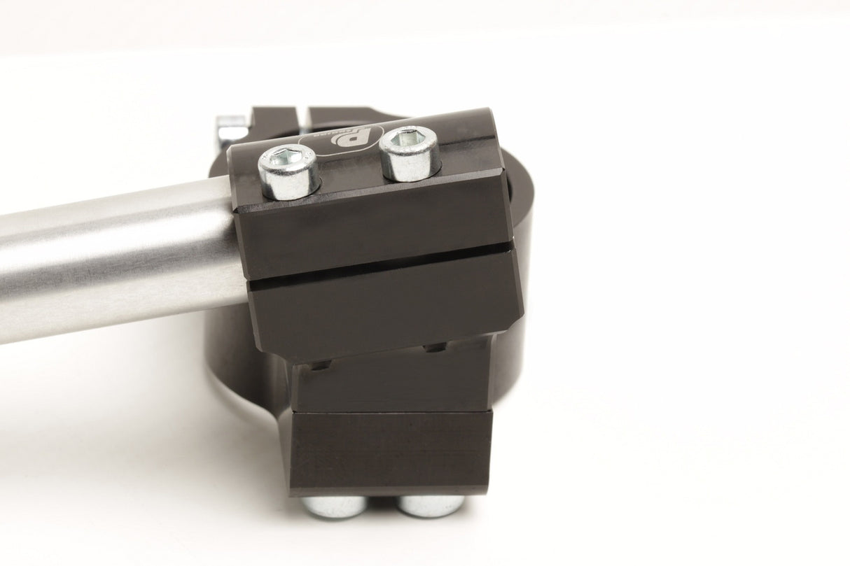 Clip-Ons Handlebars 43mm Type Verhoogd 28mm Verstelbaar Zwart Geanodiseerd