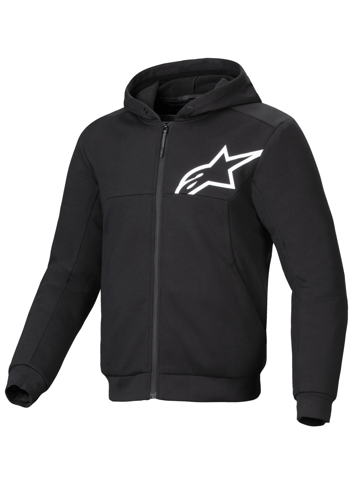 Alpinestars Chrome v2 Motorjas Zwart en wit, vooraanzicht