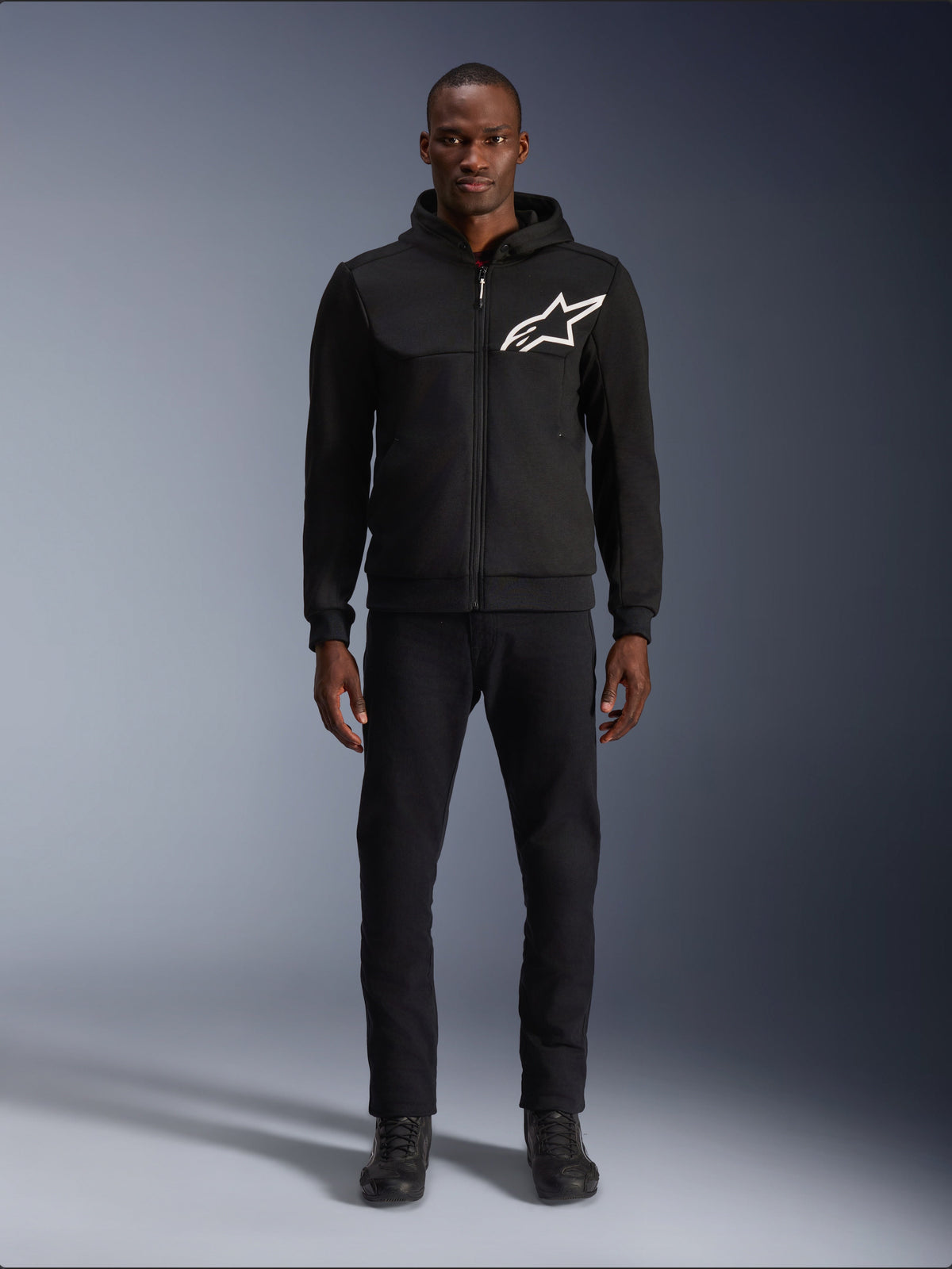 Alpinestars Chrome v2 Motorjas Zwart en wit, productfoto 2