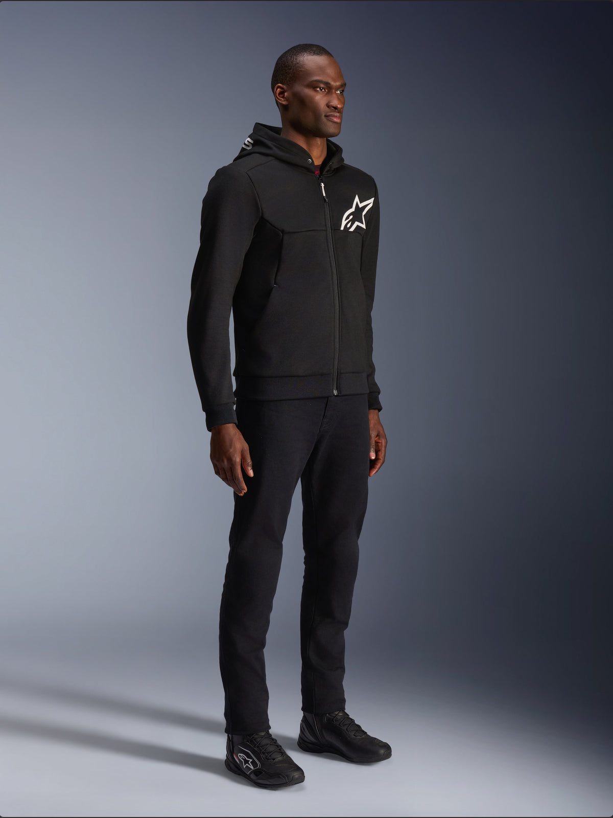 Alpinestars Chrome v2 Motorjas Zwart en wit, productfoto 3