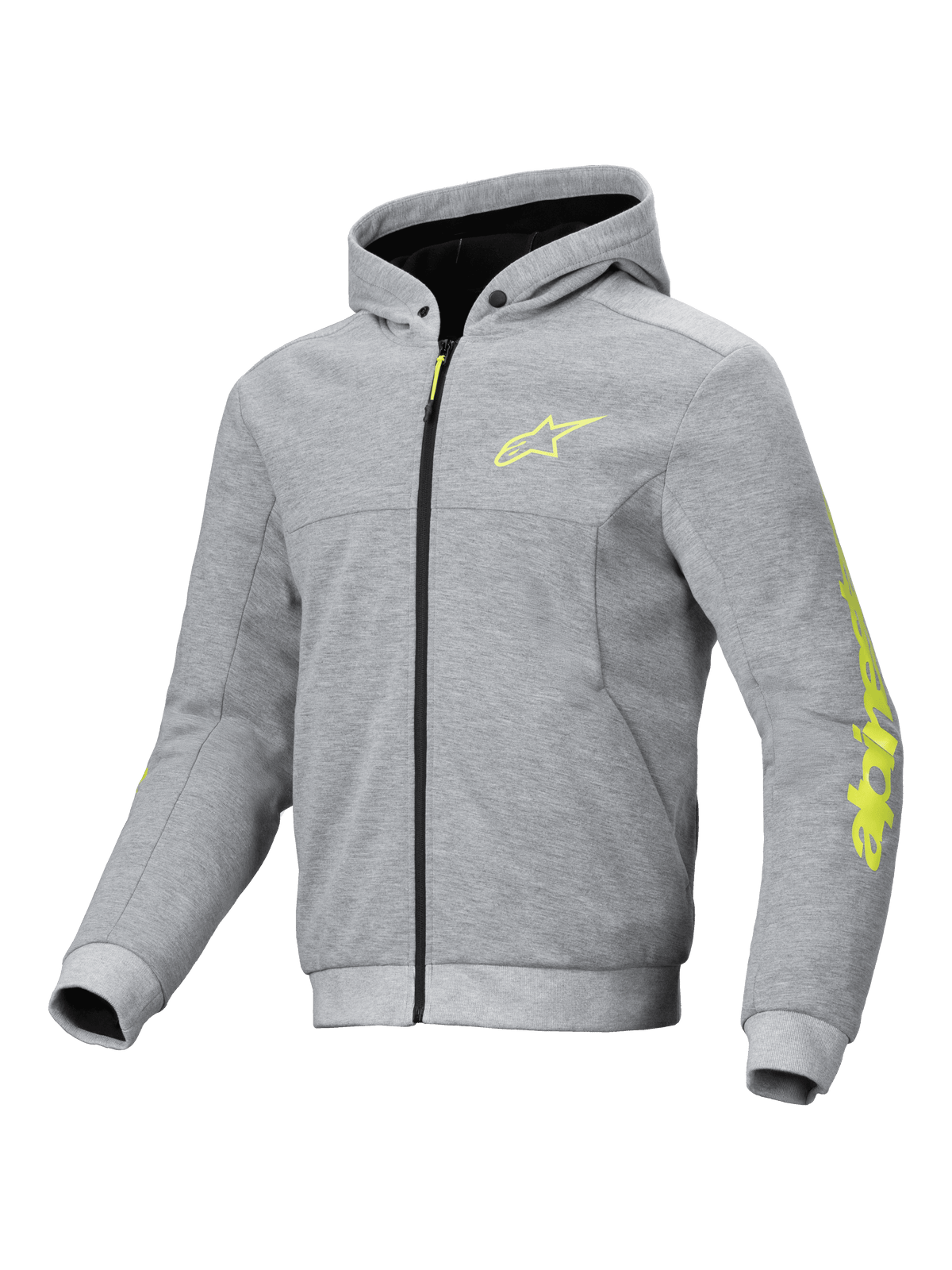Alpinestars Chrome v2 Motorjas Grijs en fluogeel, vooraanzicht