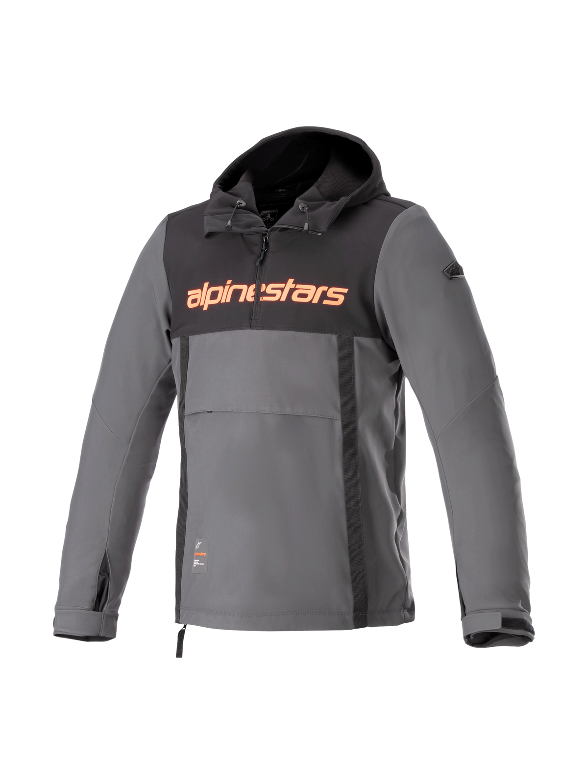 Alpinestars Sherpa Hoodie Zwart, grijs en rood, vooraanzicht