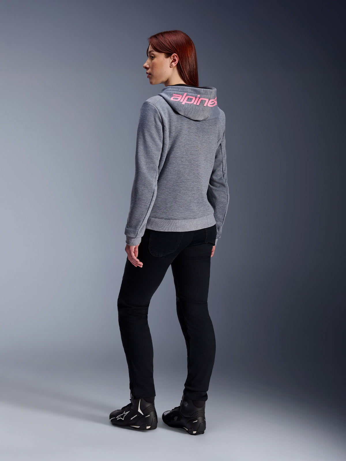 Alpinestars Chrome v2 Hoodie Dames Grijs en roze, productfoto 4