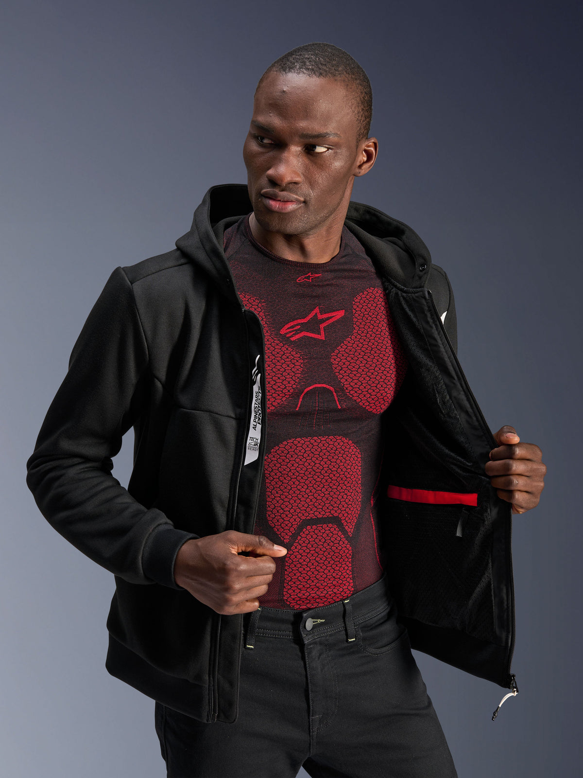 Alpinestars Chrome v2 Motorjas Zwart en wit, productfoto 7