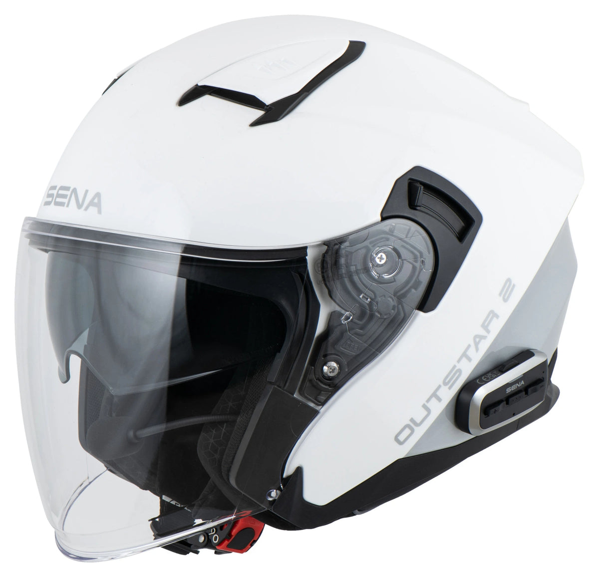 Sena Outstar 2 Helm Wit, motorhelm van Sena, productfoto 2