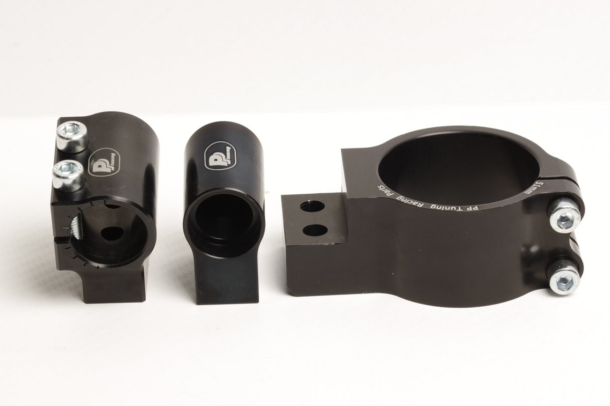 Clip-Ons Handlebars 50.8mm Type Verhoogd 28mm Verstelbaar Zwart Geanodiseerd