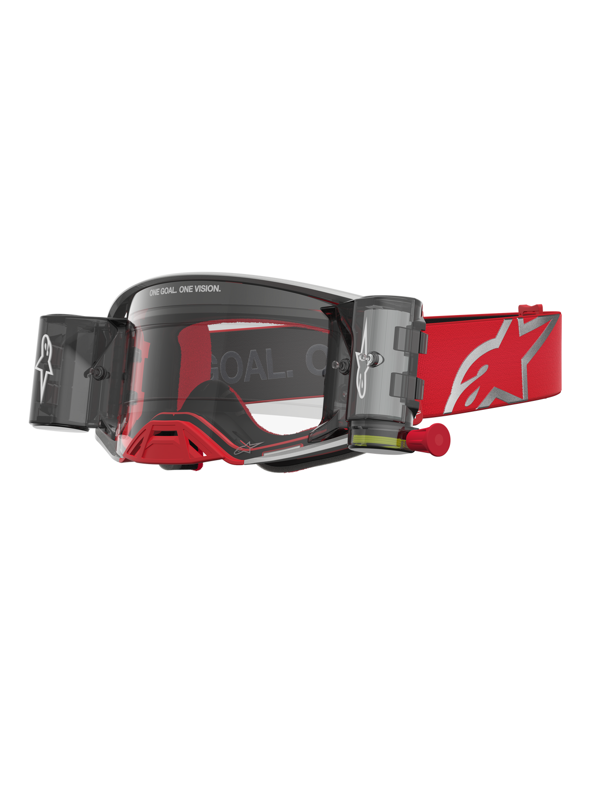 Alpinestars Supertech Firma Roll-Off Crossbril Rood en zilver, productfoto 1