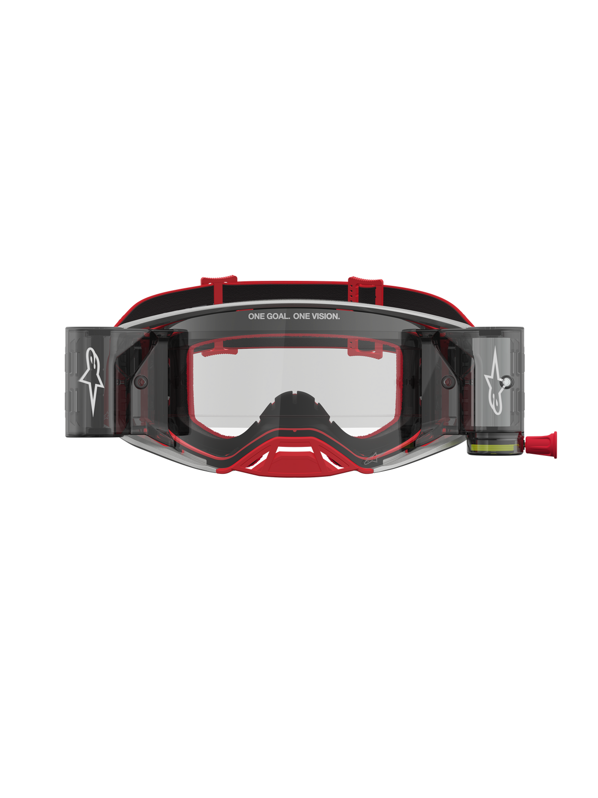 Alpinestars Supertech Firma Roll-Off Crossbril Rood en zilver, productfoto 2