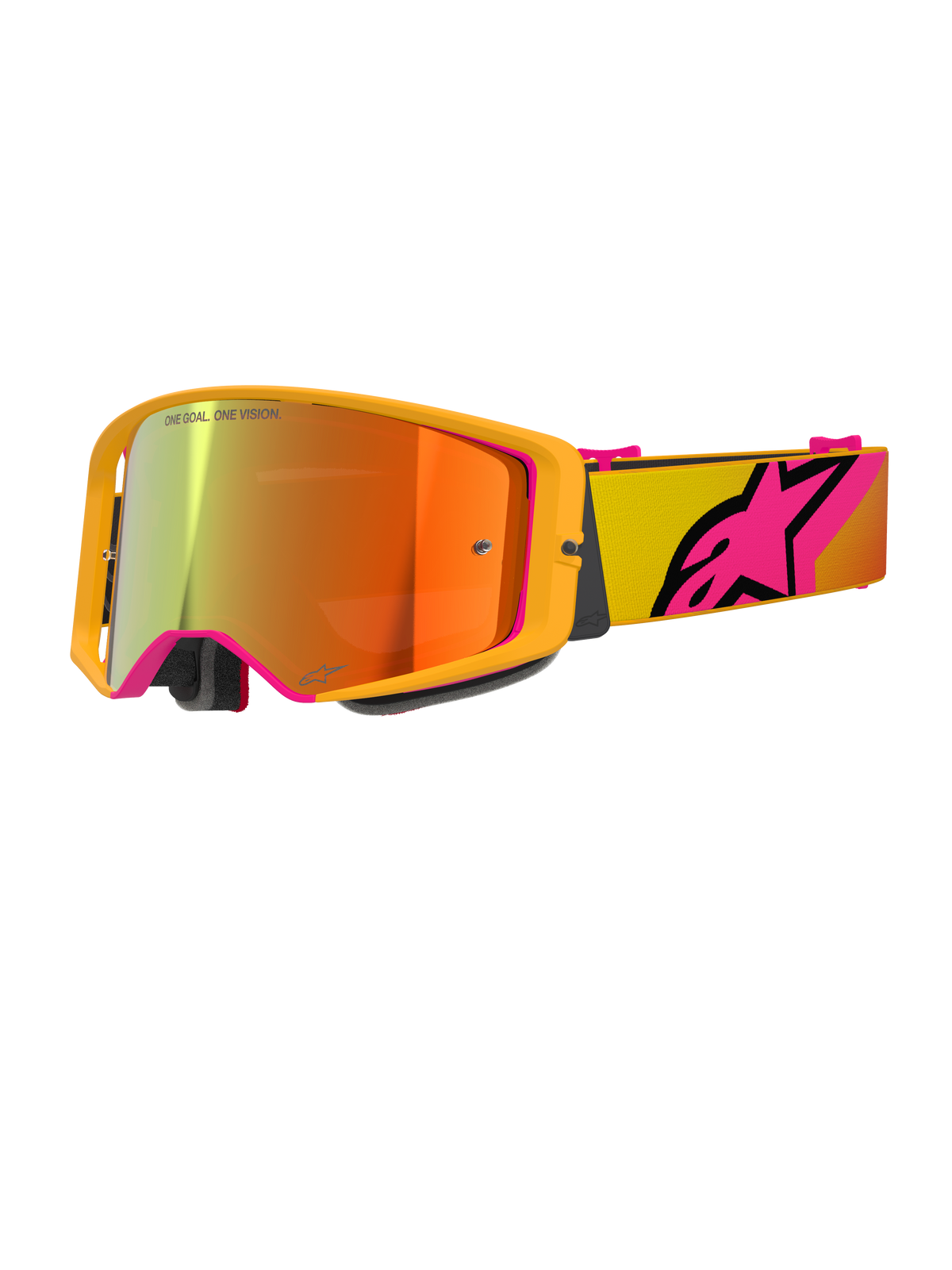 Alpinestars Supertech Corp Crossbril Geel en roze, productfoto 1