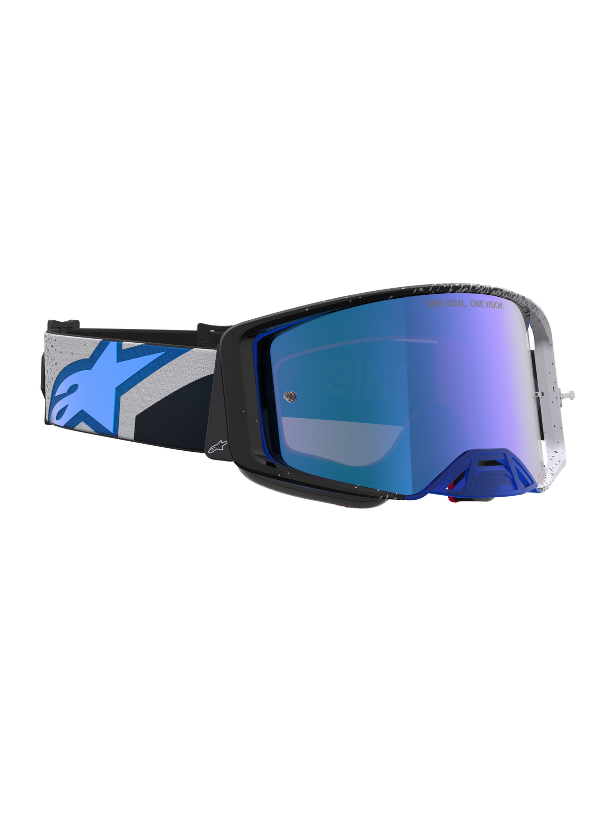 Alpinestars Supertech Hiten Crossbril Zwart en blauw, productfoto 3