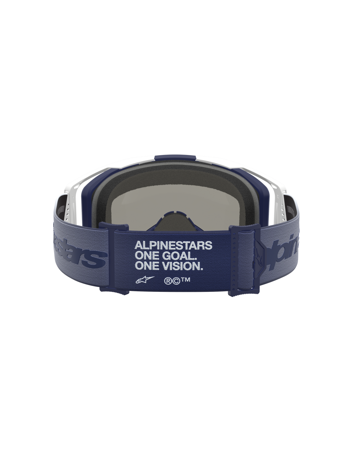 Alpinestars Vision 8 Amber Crossbril Blauw en wit met spiegellens, productfoto 4