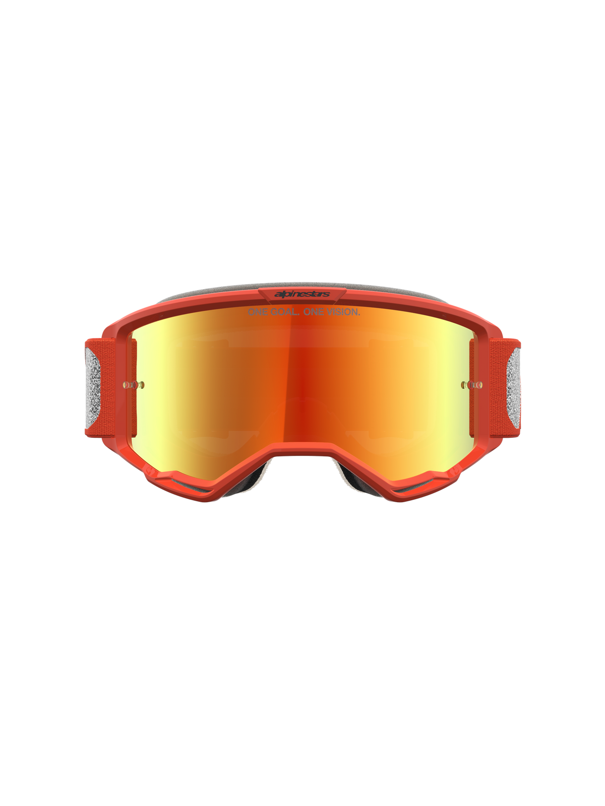 Alpinestars Vision 5 Rora Crossbril Zilver, oranje en rood, productfoto 2