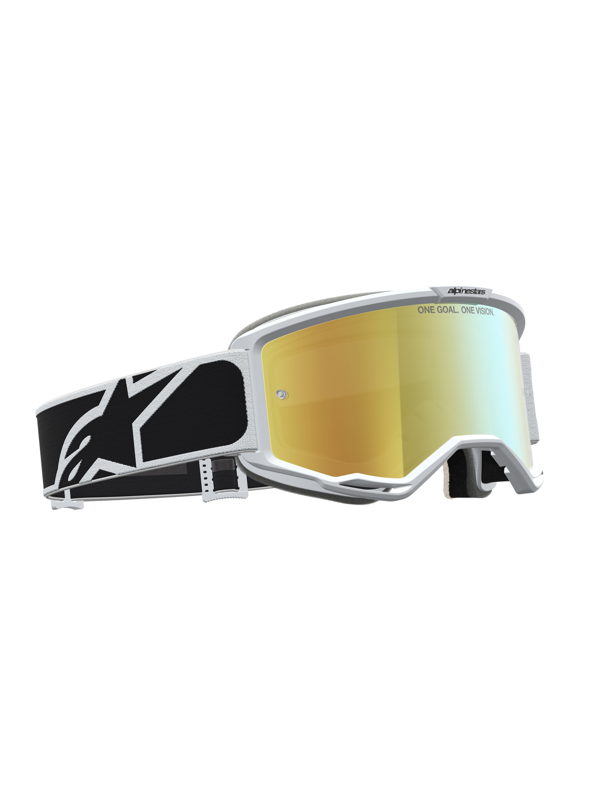 Alpinestars Vision 5 Rora Crossbril Zwart, wit en goud, productfoto 3