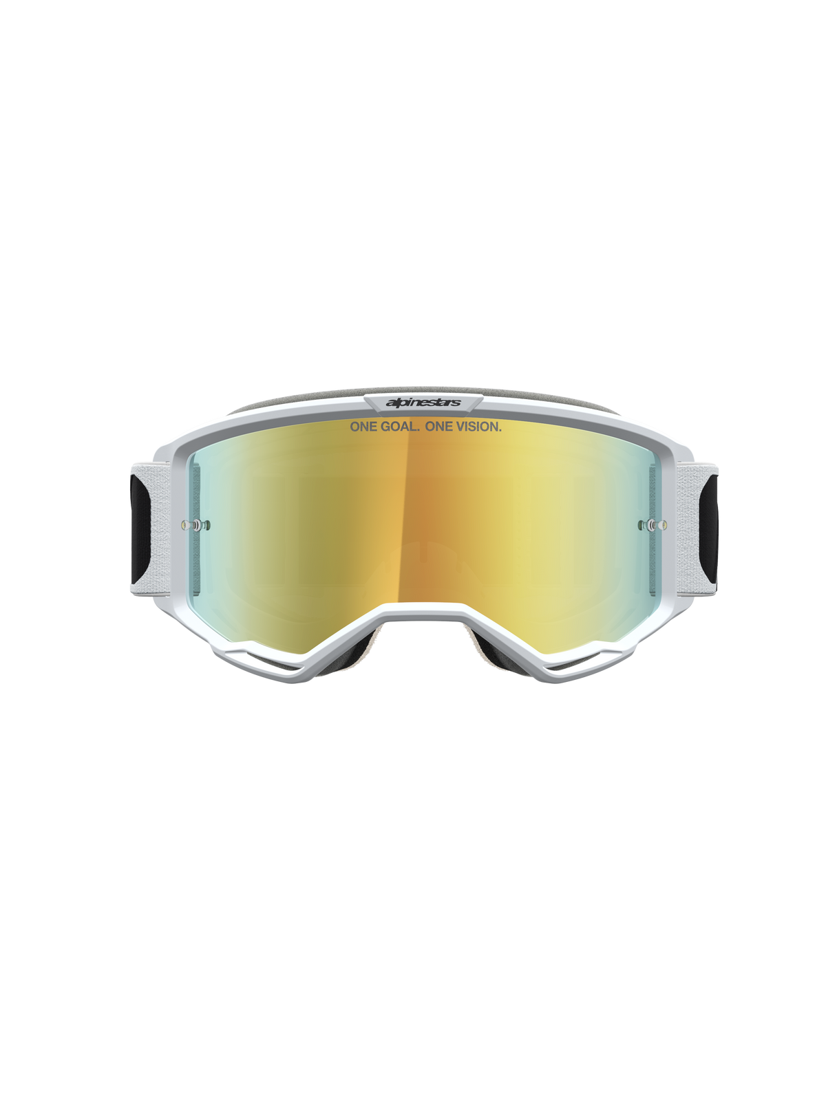 Alpinestars Vision 5 Rora Crossbril Zwart, wit en goud, productfoto 2